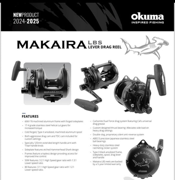 Okuma Makaira LBS Lever Drag Reels